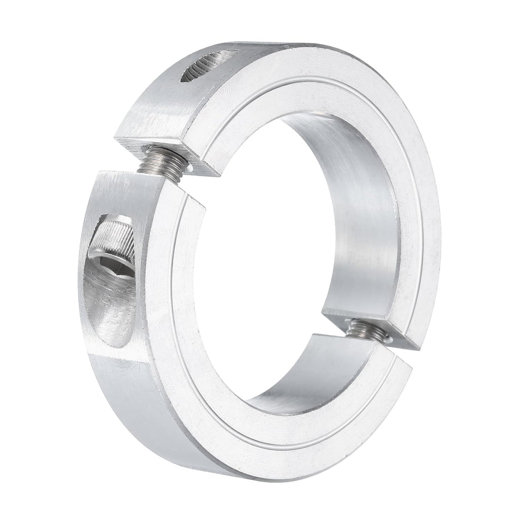 uxcell Double Split Clamp-On Shaft Collar 2" Bore, Aluminum Alloy