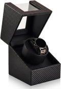 Automatic Watch Winder for Automatic Watches, Single Watch Winder Box with Quiet Motor, Wooden Watch Winder Case with