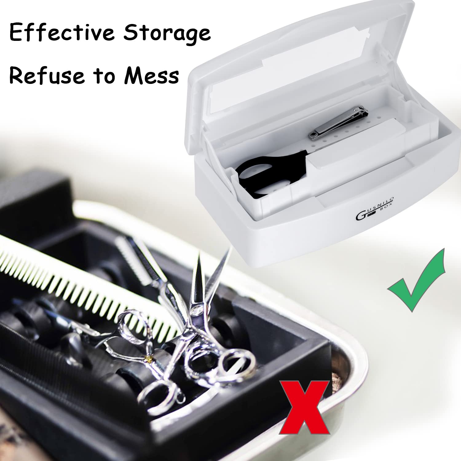 2 Piece Nail Tool Sterilizer Box barbicide Disinfectant Jar Plastic Disinfectant Container Suitable for Nail Tools