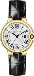 Classic Watch for Women with Vintage Roman Numerals and Solid Stainless Steel Band Ladies Casual Watch