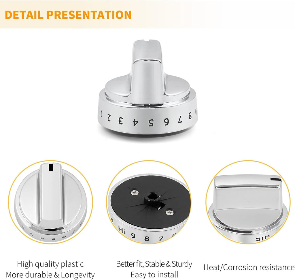 Allstare WB03X24818 Stove knobs Replacement Parts for GE Stove Parts Adora Cooktop Knobs 222D5786P010 General Electric Gas Range Knobs Plastic Burner Control Knob GE Oven knob 1 Pc