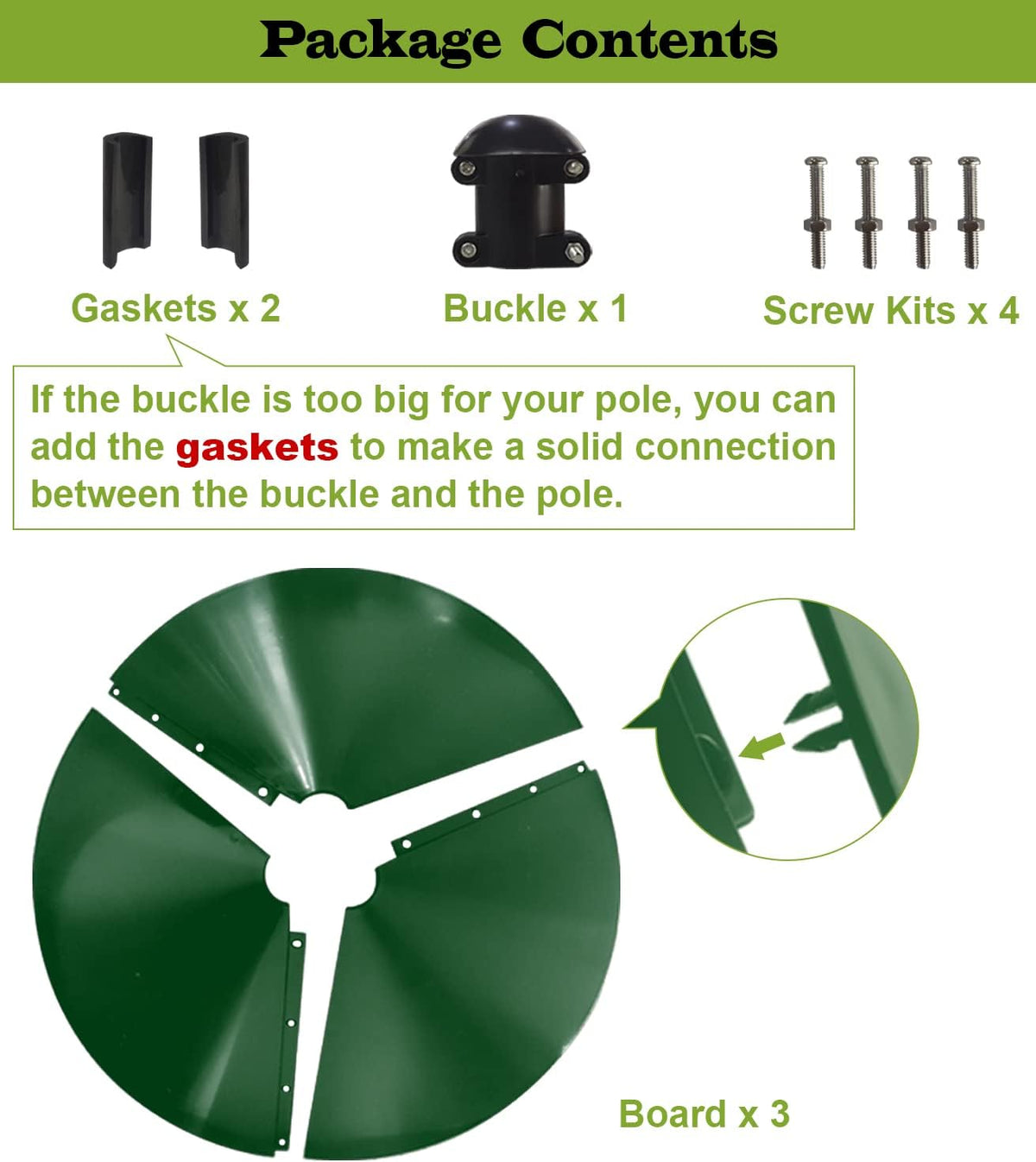 19 Inch Wide Squirrel Baffle for Bird Feeder Pole, Outside Pole Mount Stopper & Bird House Guard for Outdoor