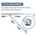 No Drill AC Window Bracket, Air Conditioner Support Bracket for Single/Double Hung Windows, Heavy Duty Epoxy-Coated