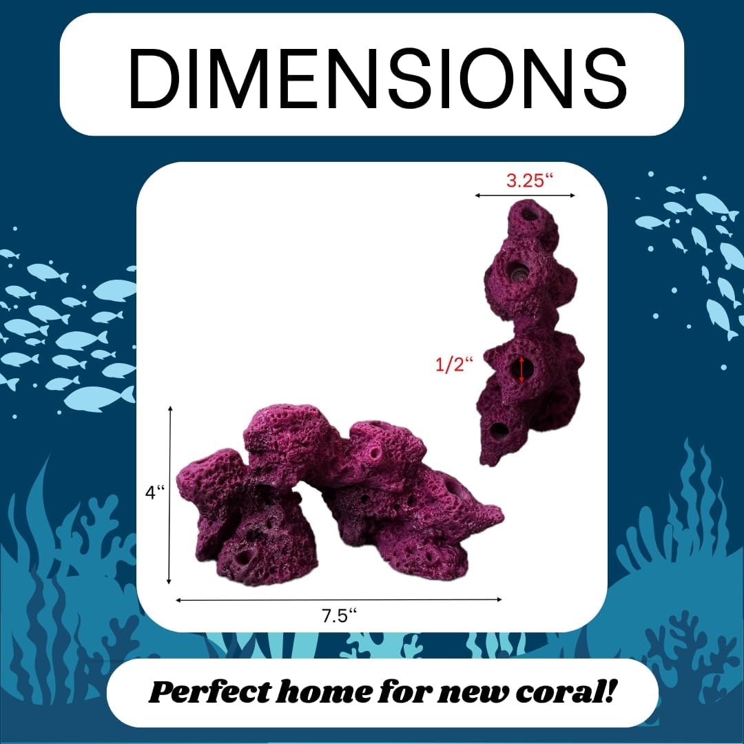 4 Hole Small Arch - Artificial Frag Rack/Rock for Live Coral Plug Ons