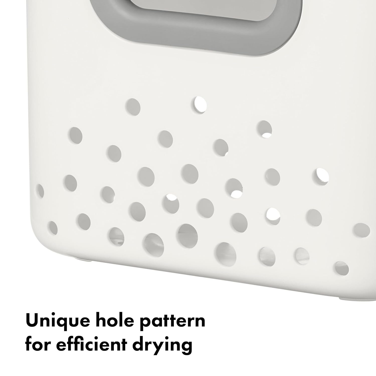 OXO Tot Stand Up Bath Toy Storage Organizer, 7.1 L, Large Capacity Bin for Baby Bath Essentials - Gray