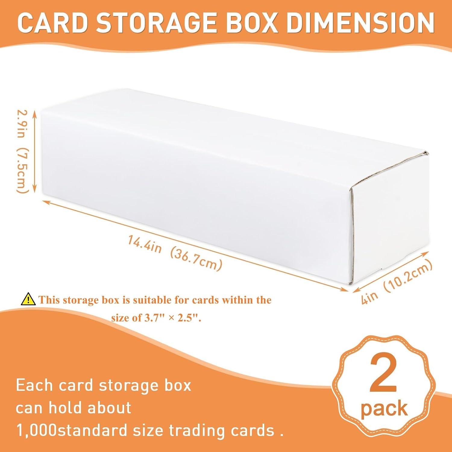 Card Storage Box,2-Pack • 1000 Count Card Box,Trading card storage box for TCG/Mtg/Sports Card Storage and