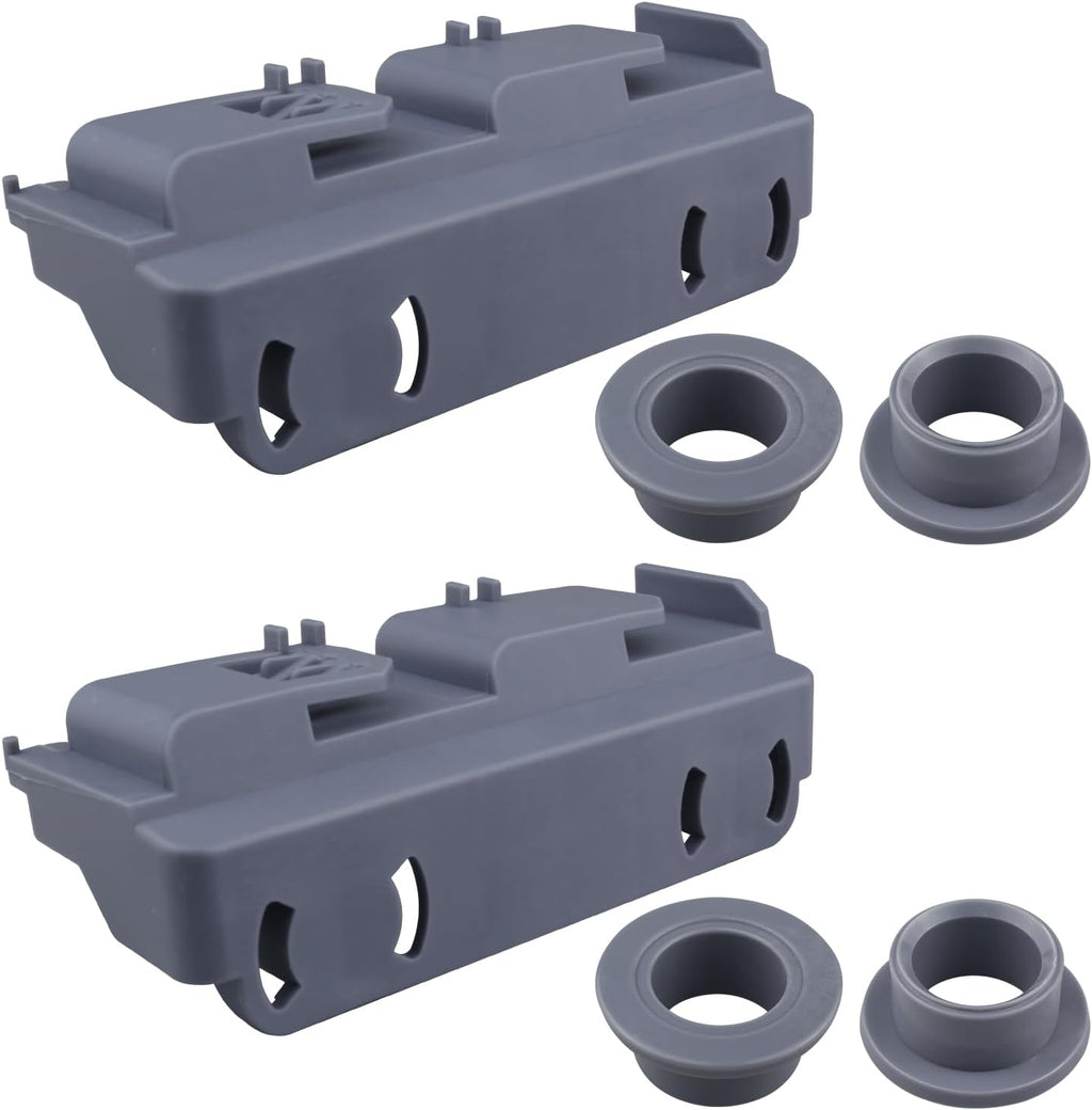 2 Pack WD28X27241 Dishwasher Lower Rack Wheels and Carrier Kit Replacement Part Compatible with GE Dishwasher Baskets Roller Assembly L and R Side,Replaces for WD12X10439 WD12X10438 WD12X10446