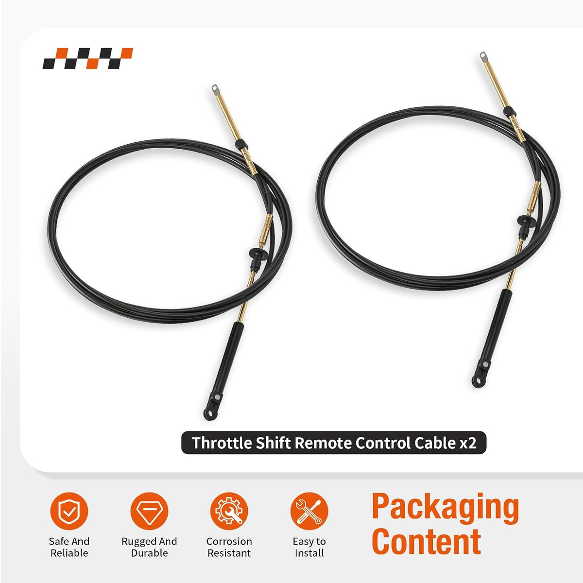 14FT 2X Throttle Shift Remote Control Cable for Johnson Evinrude OMC BRP