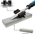 8-Piece Wood Chisel Set for Woodworking, with Honing Guide, Sharpening Stone and Storage Case, 1/4" - 1-1/2"