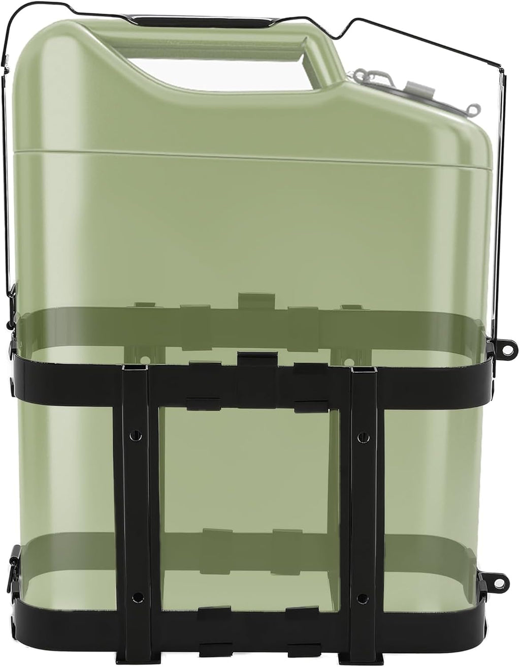 Gas Can Holder for 5 Gallon Steel Jerry Can Fuel Tank Can Holder | Petrol Diesel Storage Can Holder Black