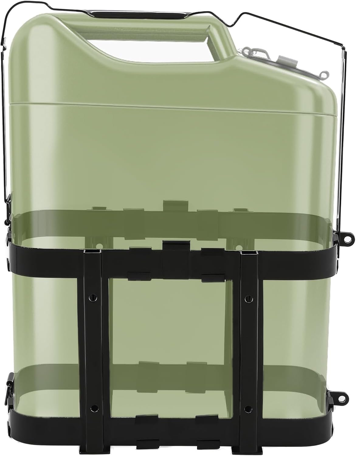 Gas Can Holder for 5 Gallon Steel Jerry Can Fuel Tank Can Holder | Petrol Diesel Storage Can Holder Black