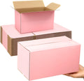 11x6x6 Inches Shipping Boxes Medium, 30 Pack Corrugated Cardboard Boxes, Pink Mailing Boxes for Small Business Packaging
