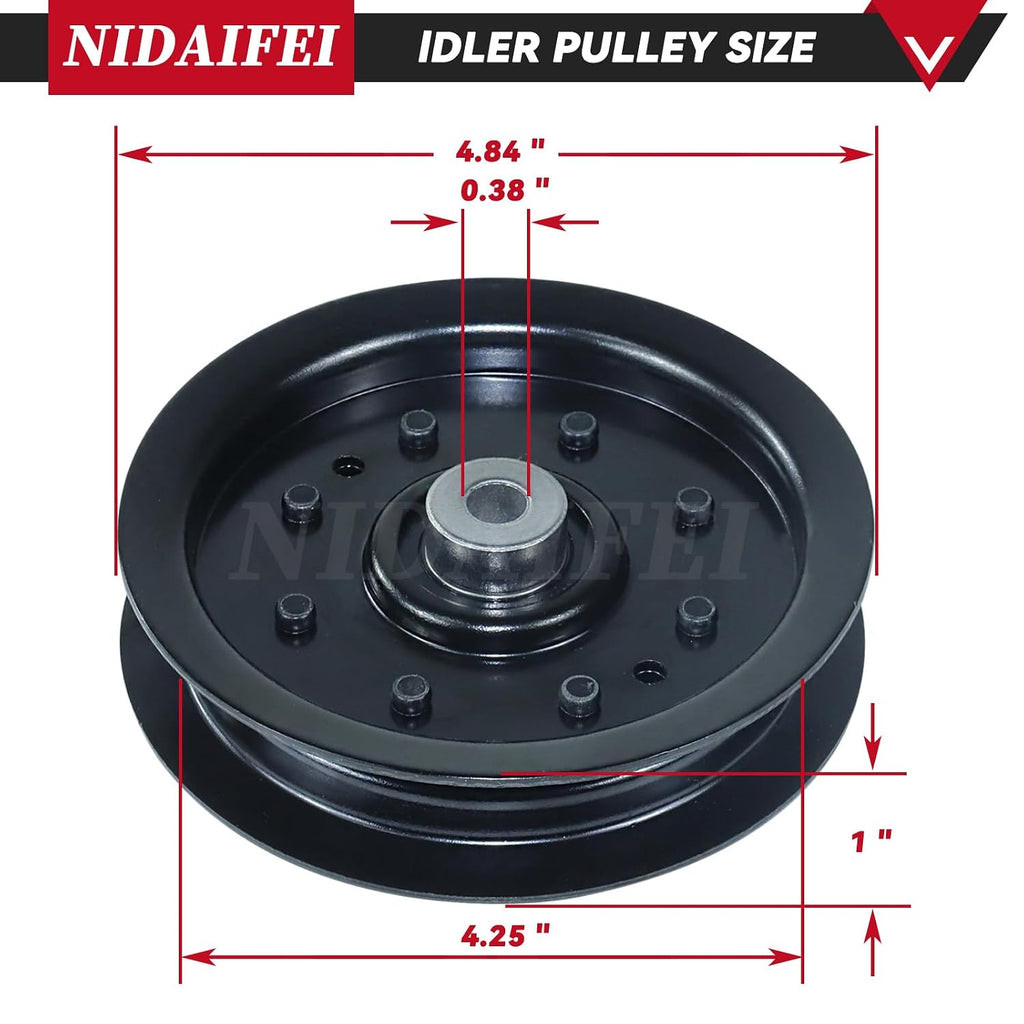 2 Pack 756-04129B Idler Pulley for Troy Bilt 42, Cub Cadet 42 Deck