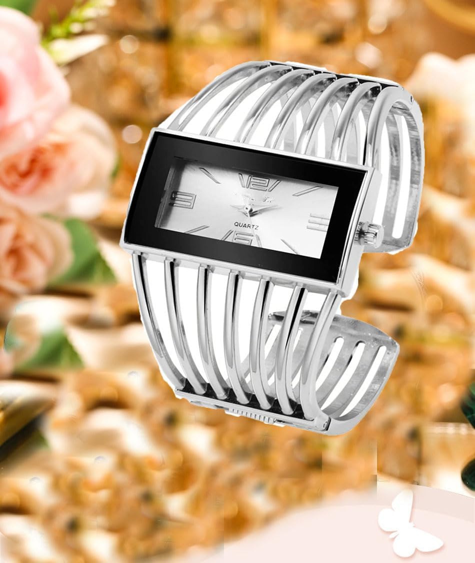 Bracelet Watch for Women Luxury Rectangular Case Analog Quartz Wrist Watch | Luxury Bracelet Watches Dress Watch for