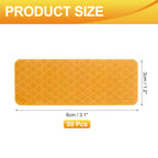 Reflective Sticker Safety Reflective Tape(Rectangle Yellow, 50Pcs)