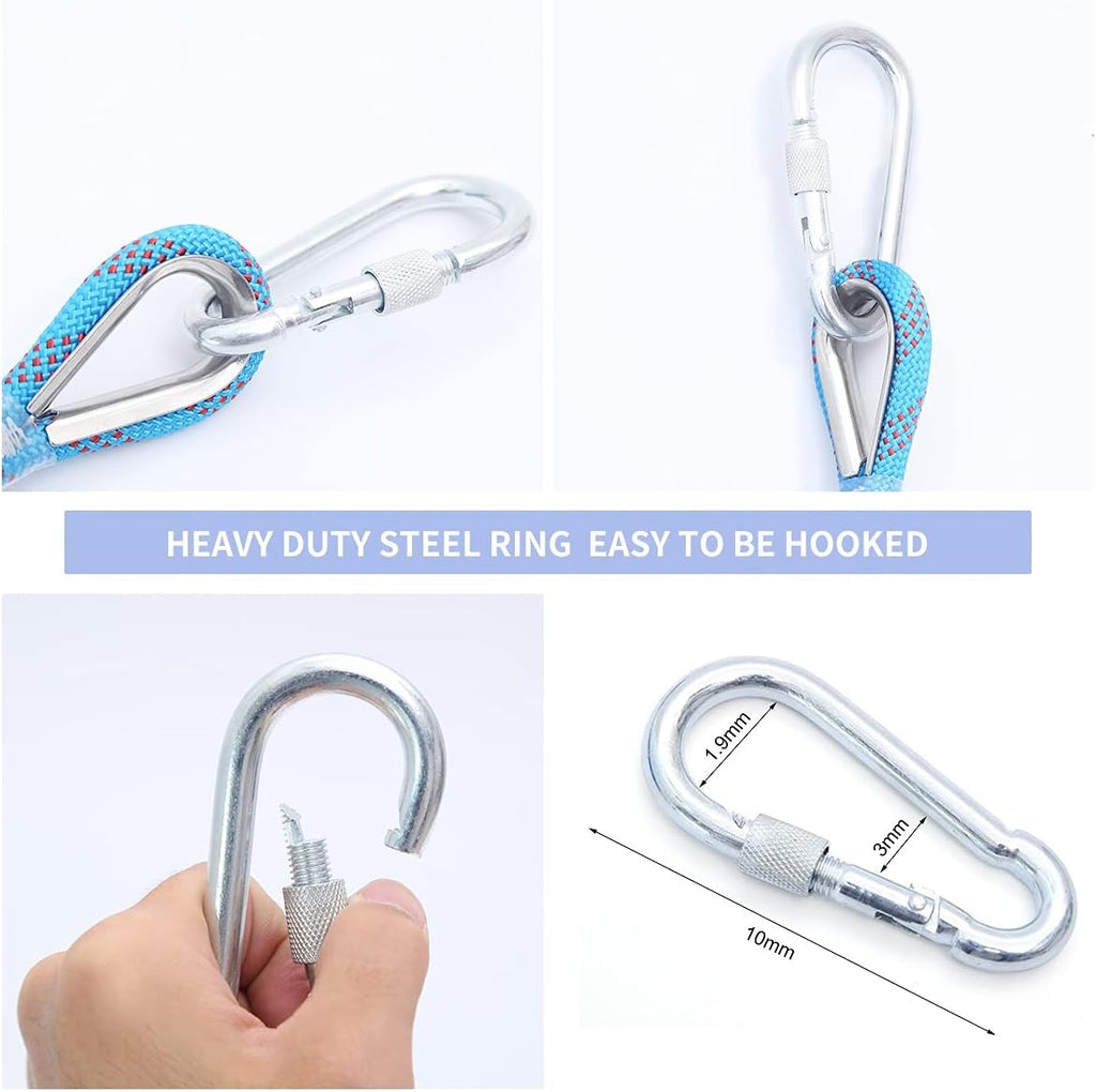 10mm/12mm (32FT/64FT) Climbing Rope, Outdoor Static Rock Climbing Rope, Tree Climbing Rappelling Rope, Escape Nylon