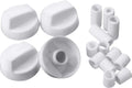 4 Stove Knobs Replacement with 12 Adapters for Oven Range,White | Universal Fit Adapters for Gas Electric Range