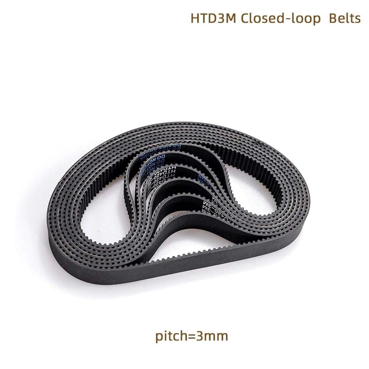 5-Pack HTD3M Timing Belt Set - Rubber Construction for Precision Power Transmission(3M 297(Teeth99),15mm)