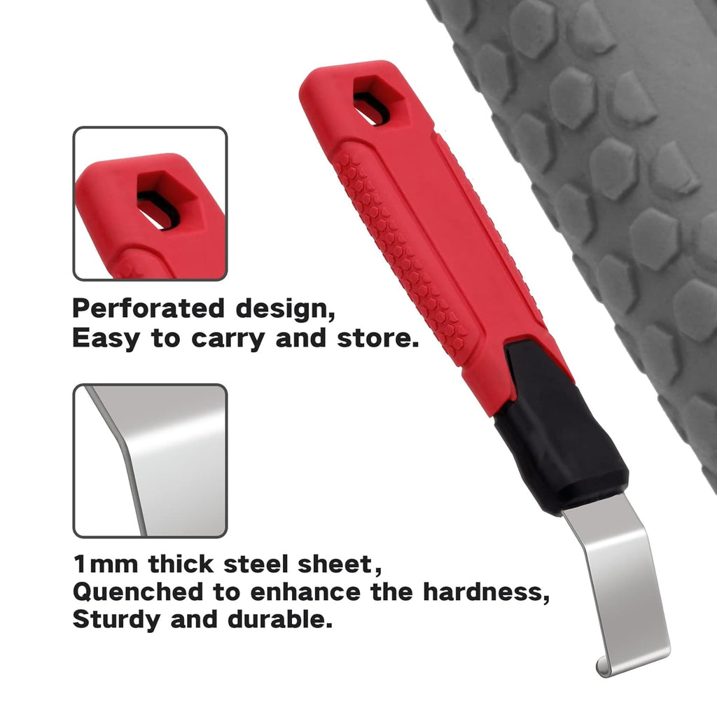 Vinyl Siding Removal Tool with Extra Long Handle- Steel Blade Vinyl Non-Slip Grip Handle for Installation and Removal