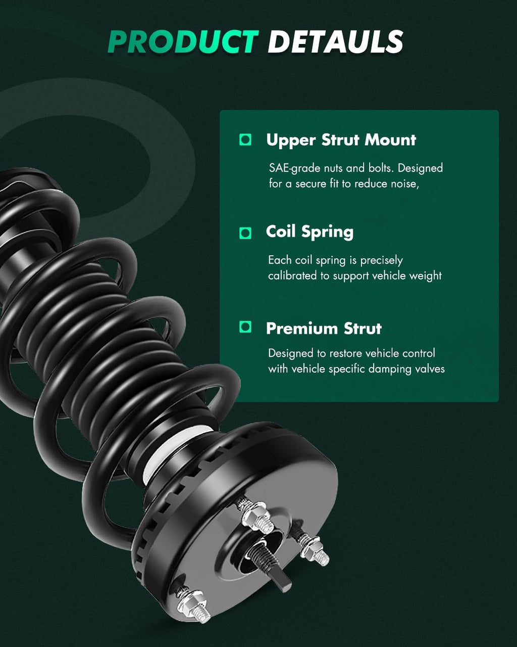 SCITOO Front Strut Spring Assembly for 300,for Challenger,for Charger
