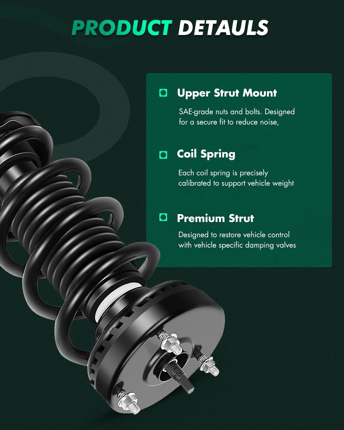 SCITOO Front Strut Spring Assembly for 300,for Challenger,for Charger