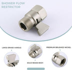 Aomasi Water Flow Control Valve with On Off Switch, Brushed Nickel