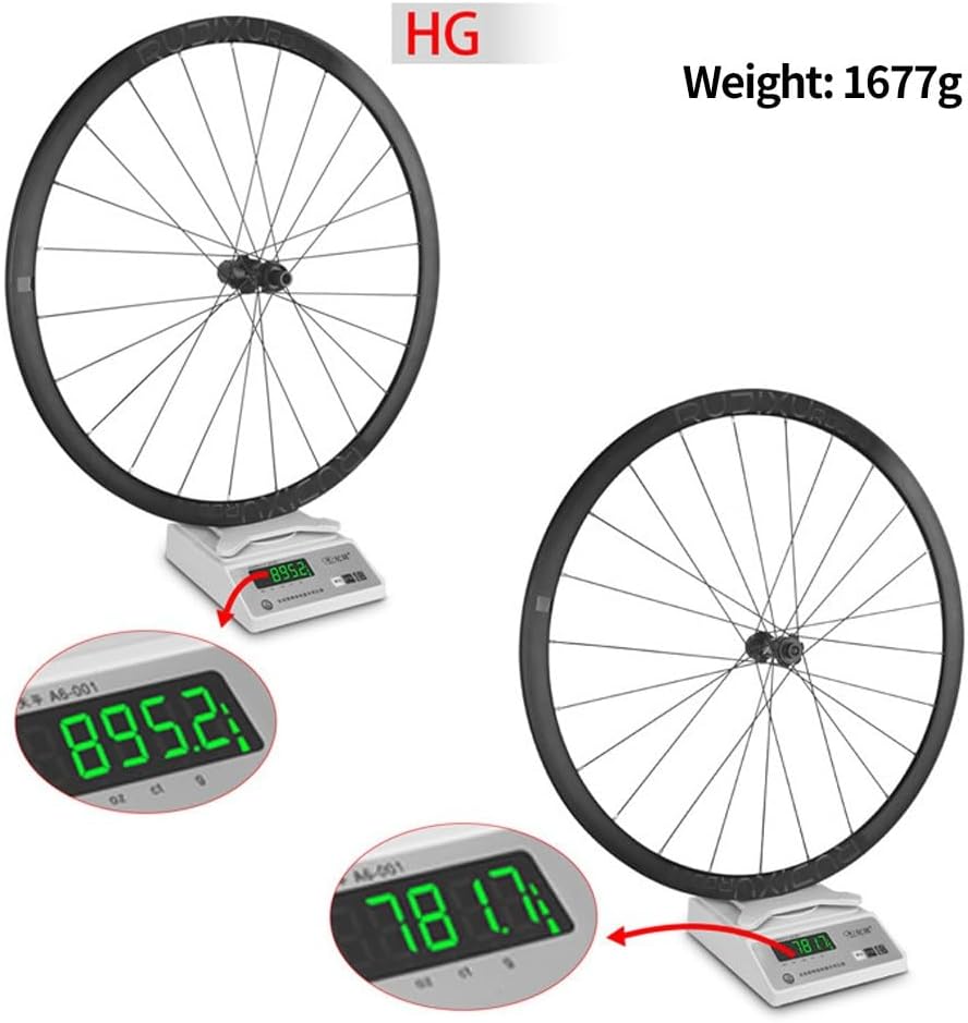 700C Gravel Road Bike Wheelset 30/35mm Ultralight Aluminum Double Wall Rims Center Lock Thru Axle, Tubeless Ready