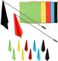 Horse Training Flag Equipment 10 Pcs with 2 Pcs Telescopic Flag Pole Lunge Longeing Stick for Horsemanship Supplies