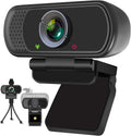 HD 1080p Webcam with Microphone,USB Web Camera for Computer Laptop PC | Webcam for PC with Cover/Tripod,110°FOV Wide