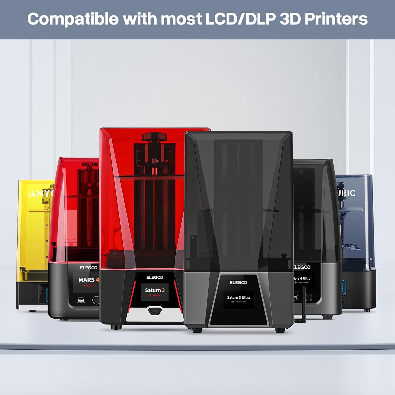 ELEGOO Upgraded ABS-Like 3D Printer Resin 3.0, 405nm UV-Curing LCD Resin High Precision Fast Curing Non-Brittle