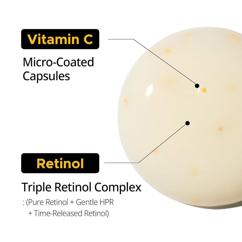 PRMR Retinol Vitamin C Serum for Face | Youth Radiance Vitatinol Serum Skin Booster, Korean Skincare for Anti-aging &
