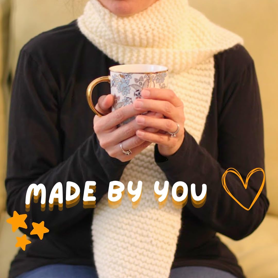 Grandma's Knitting Kit - Complete Knitting Kit for Beginners - Includes Beginner Yarn, Bamboo Needles, Video