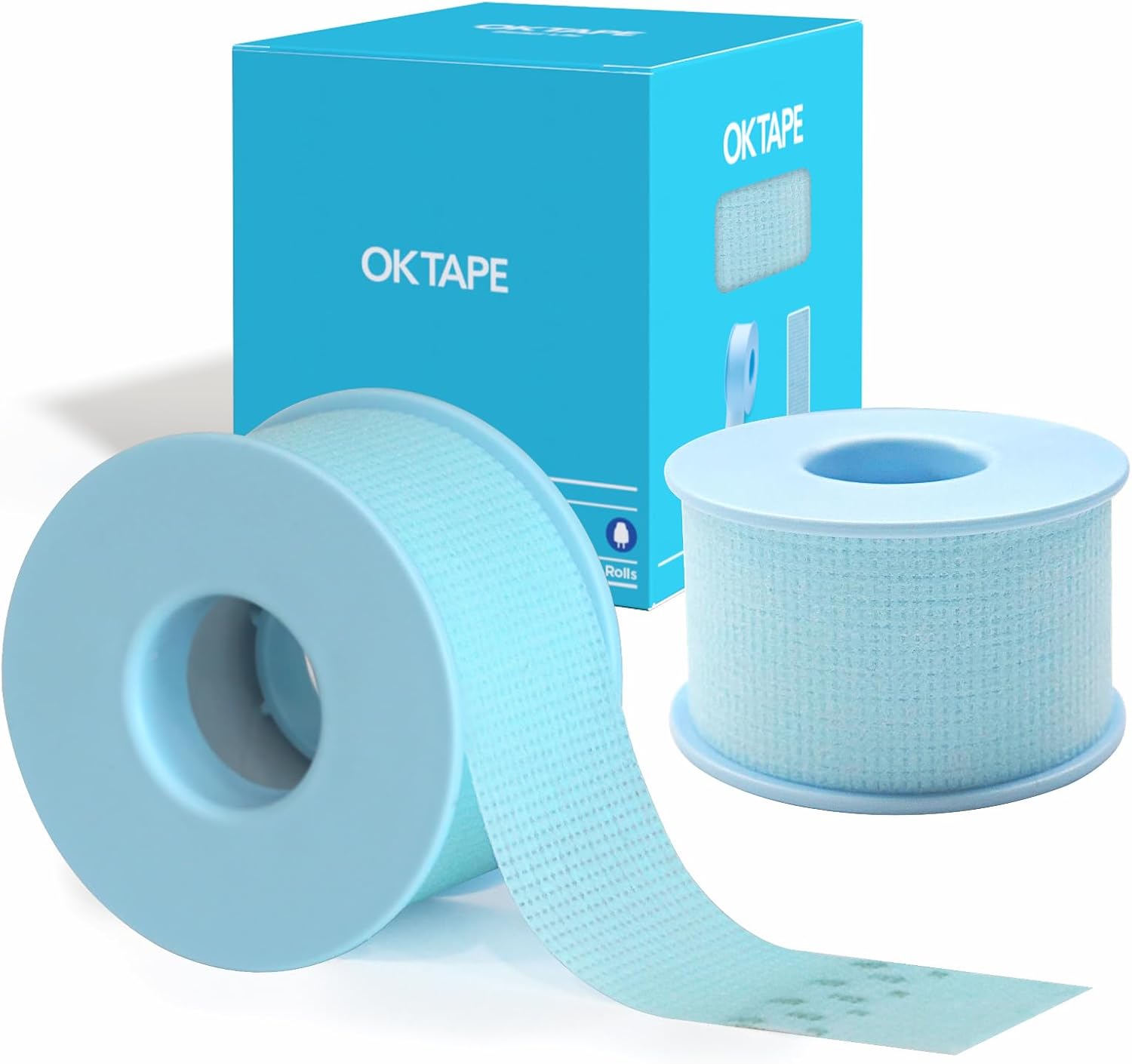 Silicone Medical Tape for Sensitive Skin 1" x 5yd 2 Rolls | Waterproof Surgical Tape for Secures Dressings and