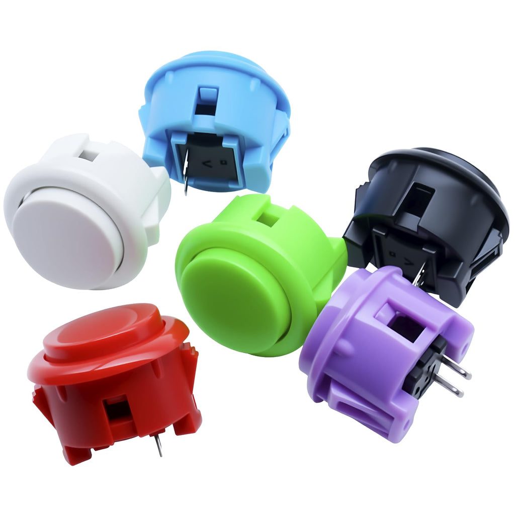 6Pcs 30mm Obsf-30 Obsc-30 Obsn-30 Buttons Buttons for DIY Arcade Video Game & Arcade Joystick Games Console (Each