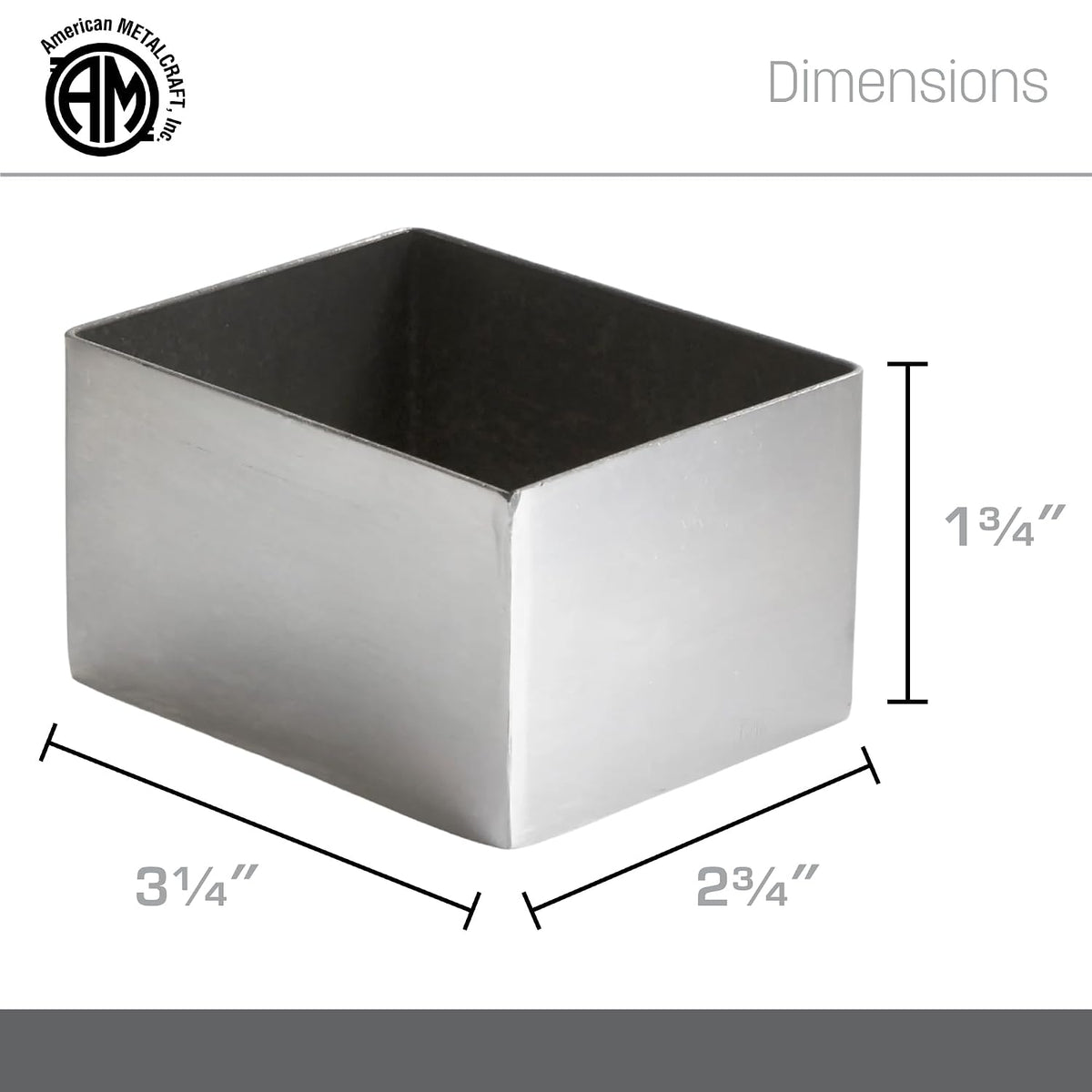 SSPH4 Stainless Steel Rectangular Sugar Packet Holder, 2.75" L x 3.25" W, Satin Finish , Silver