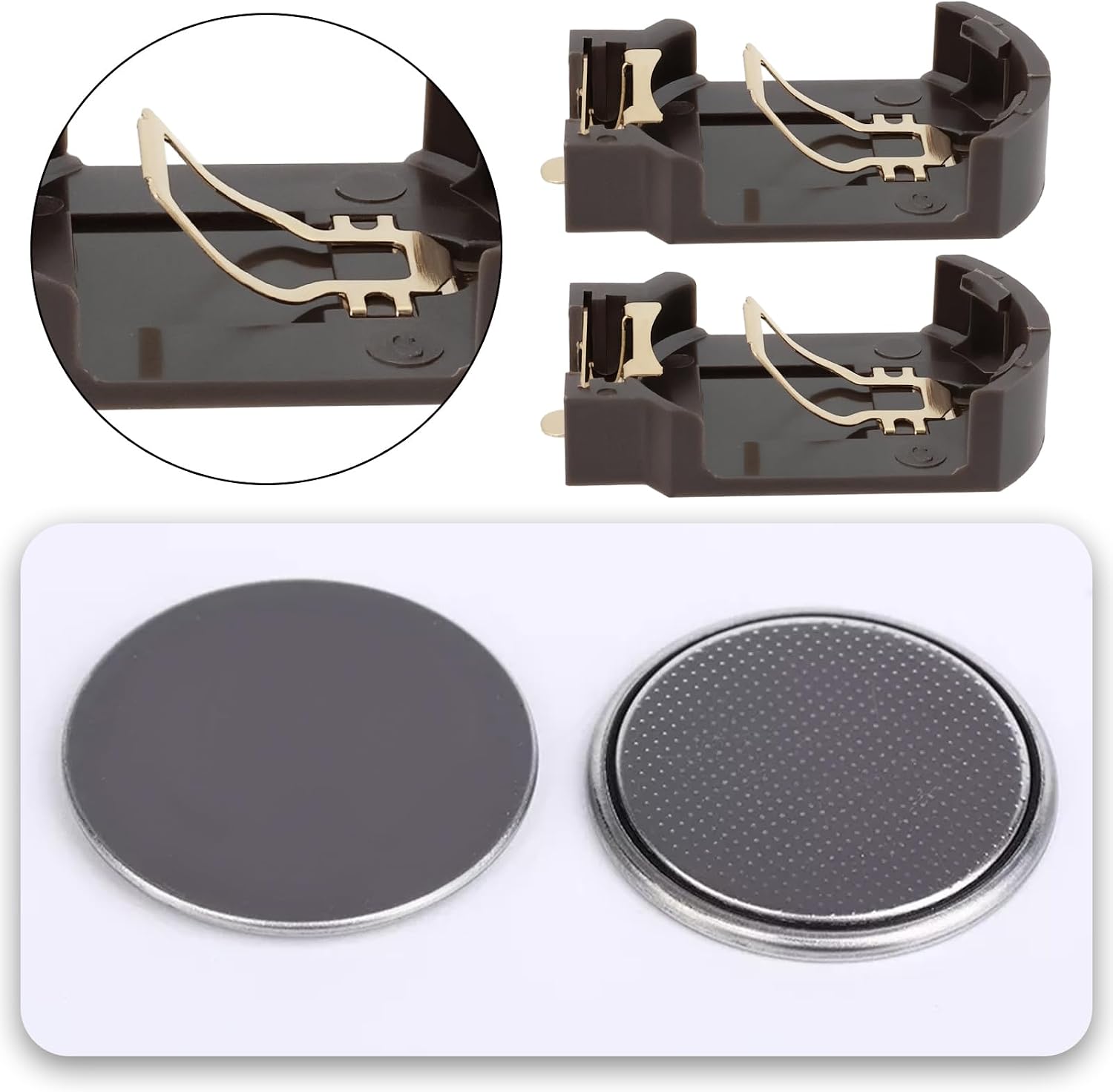 5pcs Button Cell Holder Battery Holder Button Battery Holder for CR2032 CR2025 3V Coin Cell Battery Socket Holder
