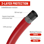 Venussar 3/4 Inch x 75 FT Red Jackhammer Air Hose