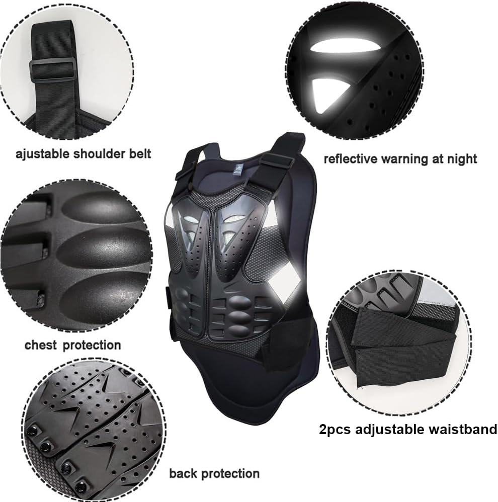 Motorcycle Accessories , Elbow Knee Pads and Chest Protector Motocross Gear for Men and Women, Dirt Bike Gear Cycling