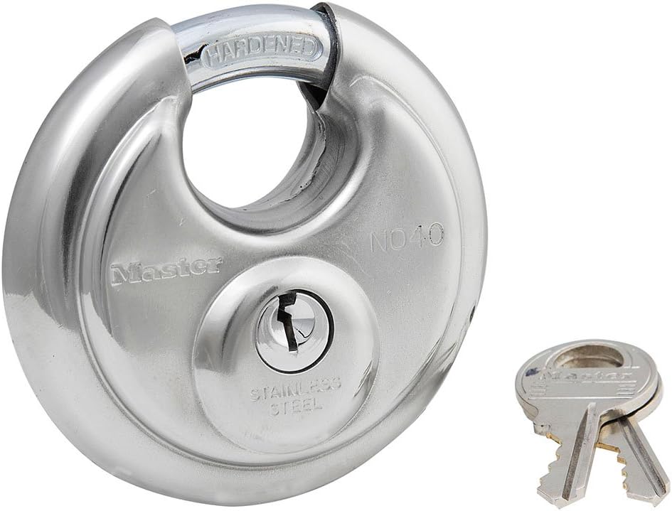 2-Pack Round Steel Padlocks with Shielded Shackle - 2 3/4in.W, Model Number 40T