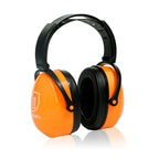 31dB SNR Hearing Protection Earmuffs, Foldable, Fluorescent Orange