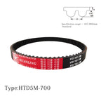 HUANLING 700-5M-20 HTD Timing Belt, 700mm Length x 20mm Width x 3.8mm Height, 5mm Pitch, 140 Teeth, Closed Loop Pulley Timing Belt