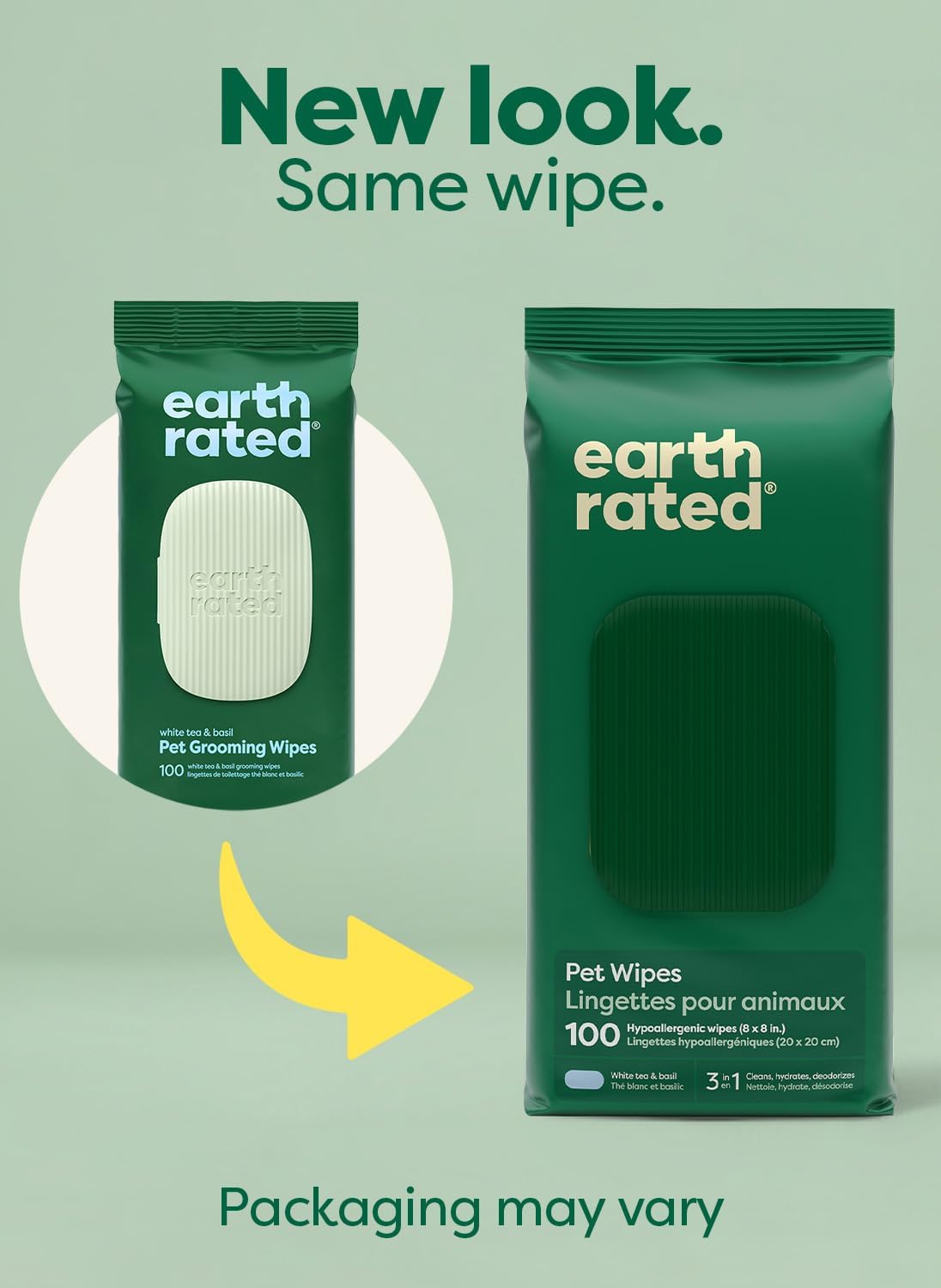 Pet Wipes for Dogs and Cats, Hypoallergenic, 3-in-1 Cleaning, Deodorizing and Hydrating