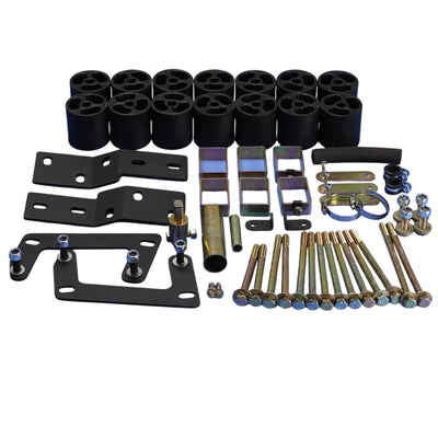 iiLentes For 1998-2000 Ford Ranger 3" Full Body Lift kit Front & Rear+Steering Extend-Heavy Duty Powder Solid Steel & Reinforce Nylon-Extended Extension Block Spacer Shock Strut Spring