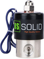 U.S. Solid 1/4" Stainless Steel Electric Solenoid Valve 12VDC Normally Closed VITON