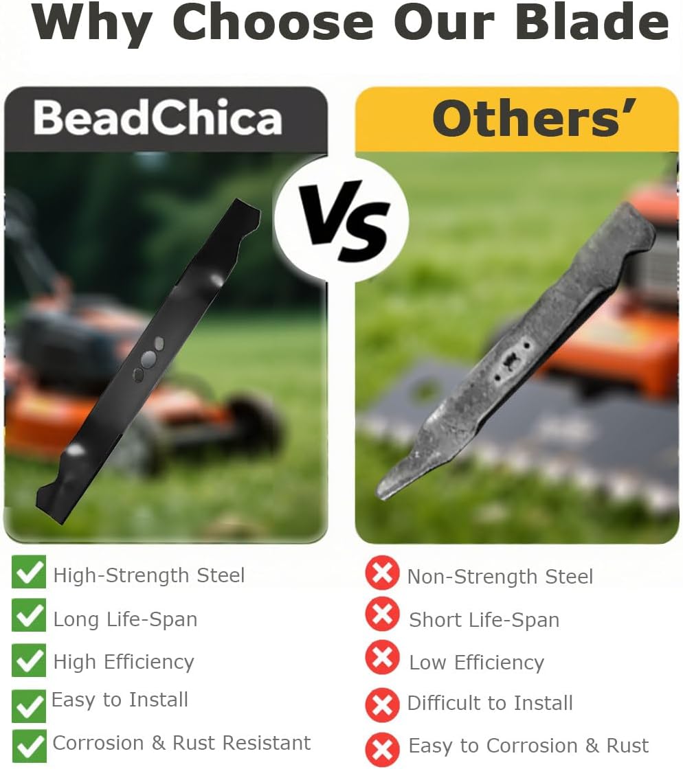 2105200317A 21 inch Mower Blade Compatible with Murray Hyper Tough Blackmax