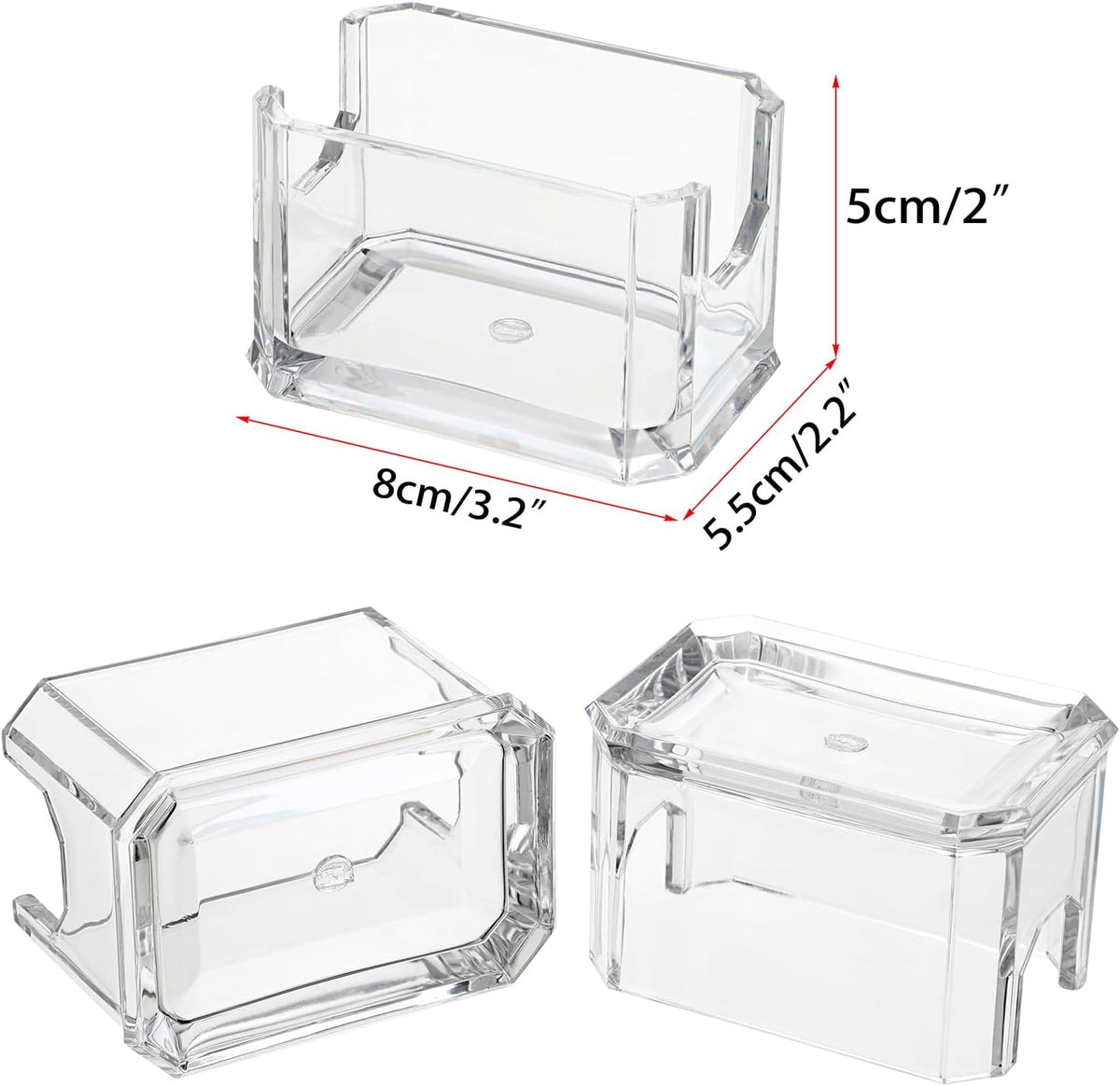 Set of 4 Sugar Packet Holder, Acrylic Sugar Bowl for Restaurant