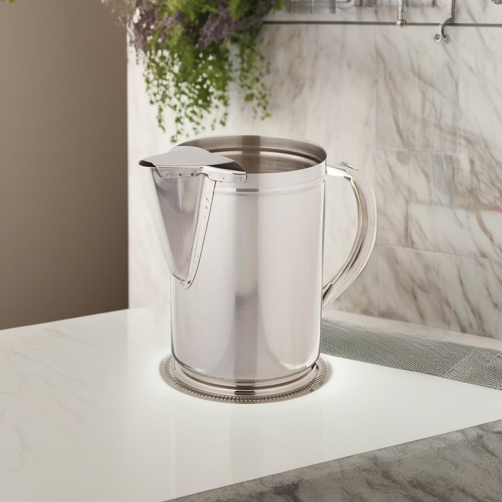 64 oz Stainless Steel Pitcher - Mirror Finish, Ice Guard