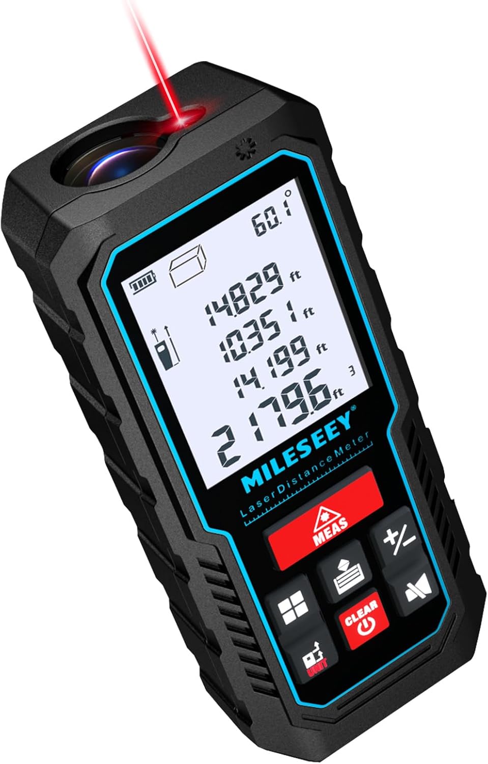 Laser Measure Device, MiLESEEY 229ft Digital Laser Tape Measure with Upgrade Electronic Angle Sensor, 2mm Accuracy