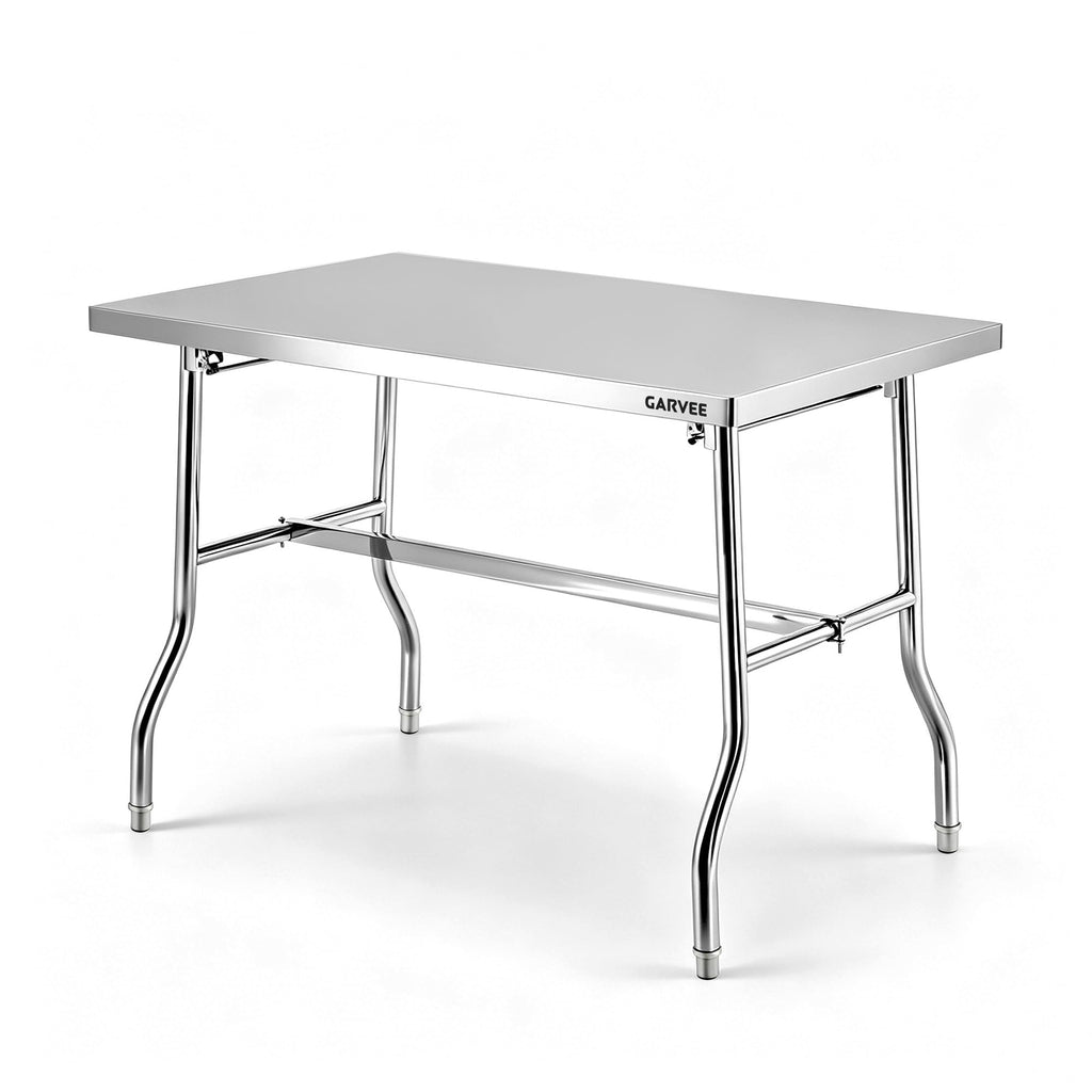 Stainless Steel Folding Work Table,24"x48" Small Portable Foldable Table