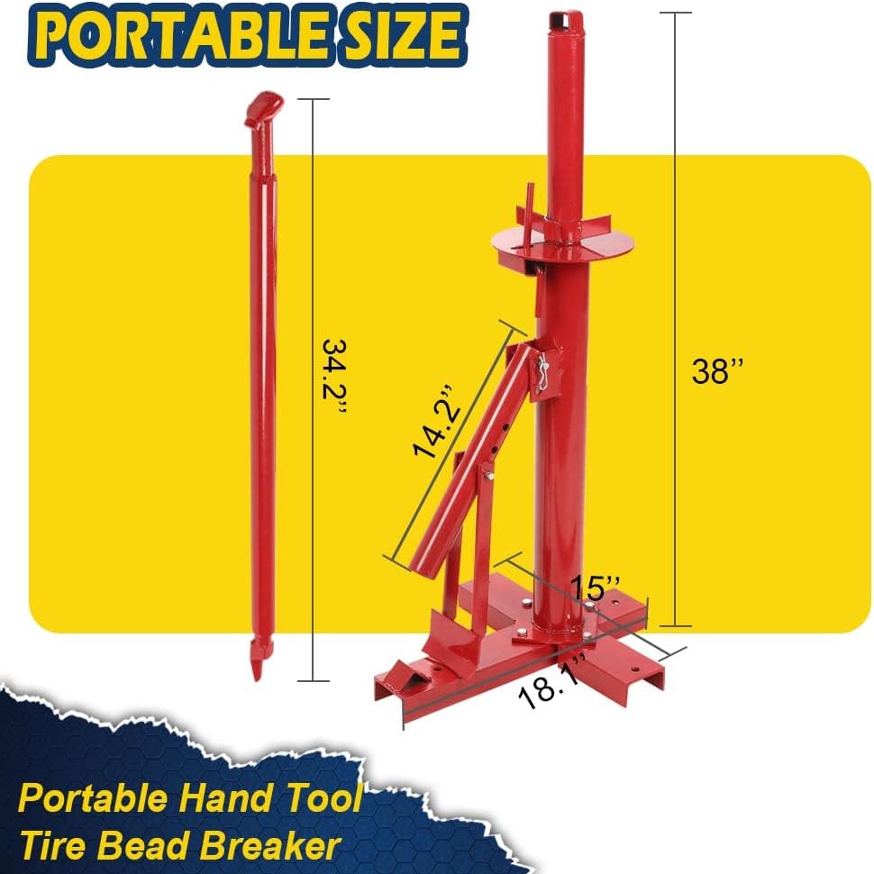 Manual Portable Hand Tire Changer Bead Breaker Tool for Home Garage